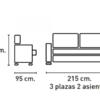Sofá 3 plazas DIS-TOY 240CM