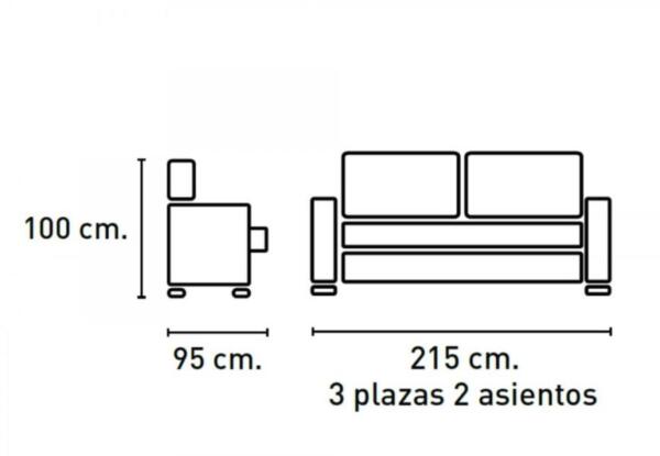 Sofá 3 plazas DIS-TOY 240CM