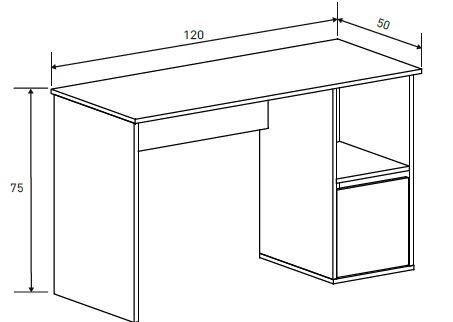 Mesa de escritorio Dis-Aur 1 puerta